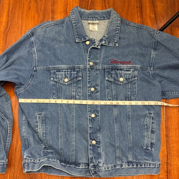 Disneyland Vintage Denim Mickey Mouse American Flag Jacket Size Large - Picture 6 of 8